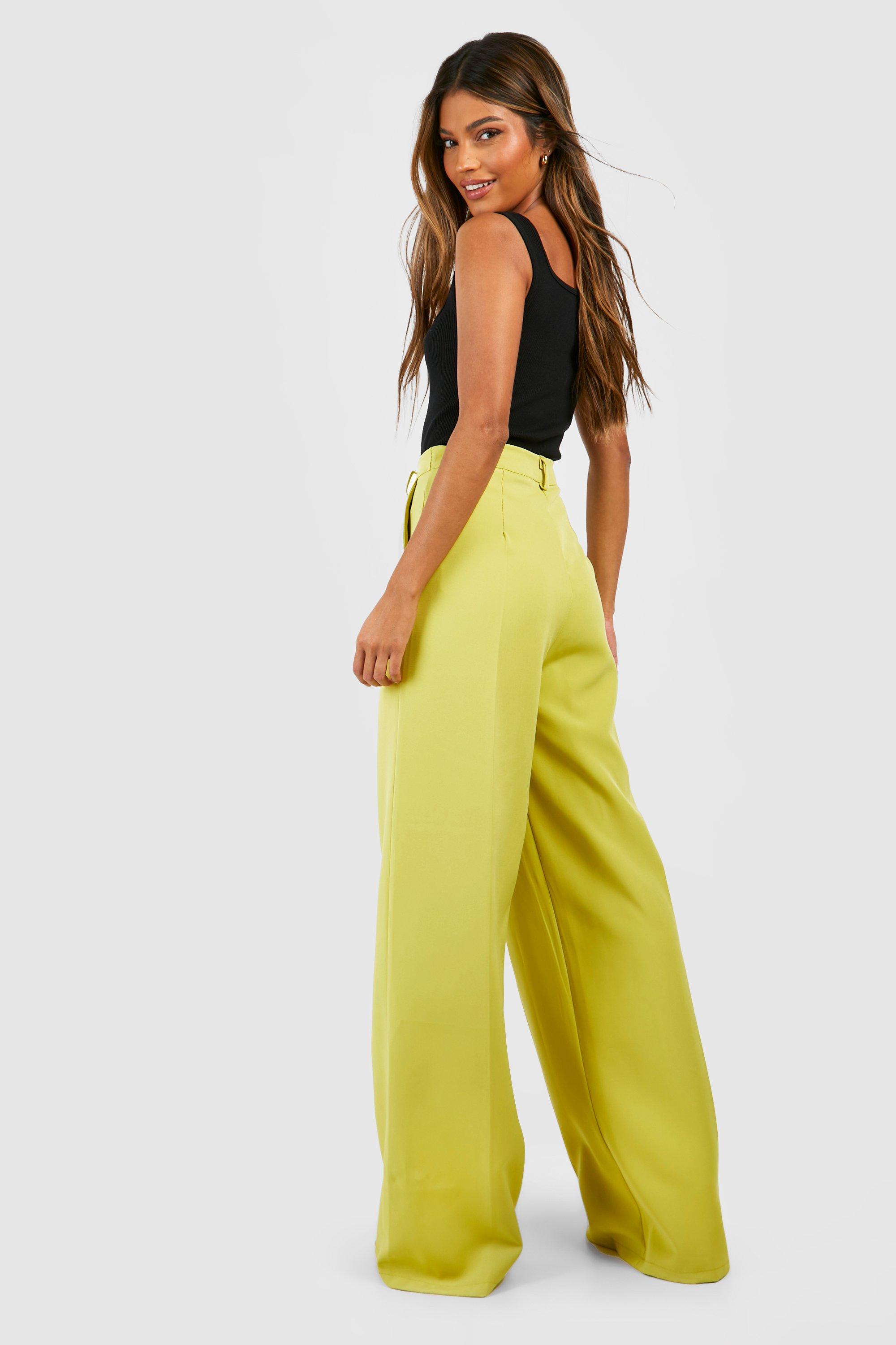 Boohoo yellow outlet trousers